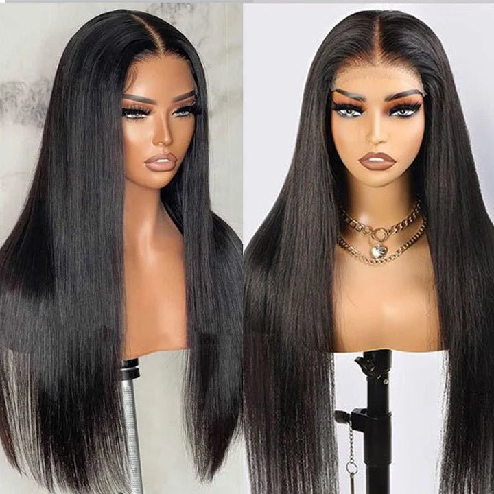Peruvian Human Hair 5x5 Lace Closure Straight Wigs For Black Women - Superlovehair